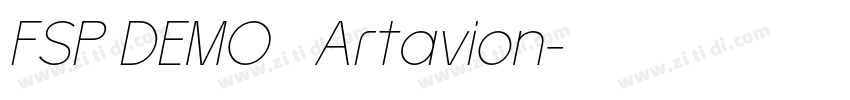 FSP DEMO   Artavion字体转换